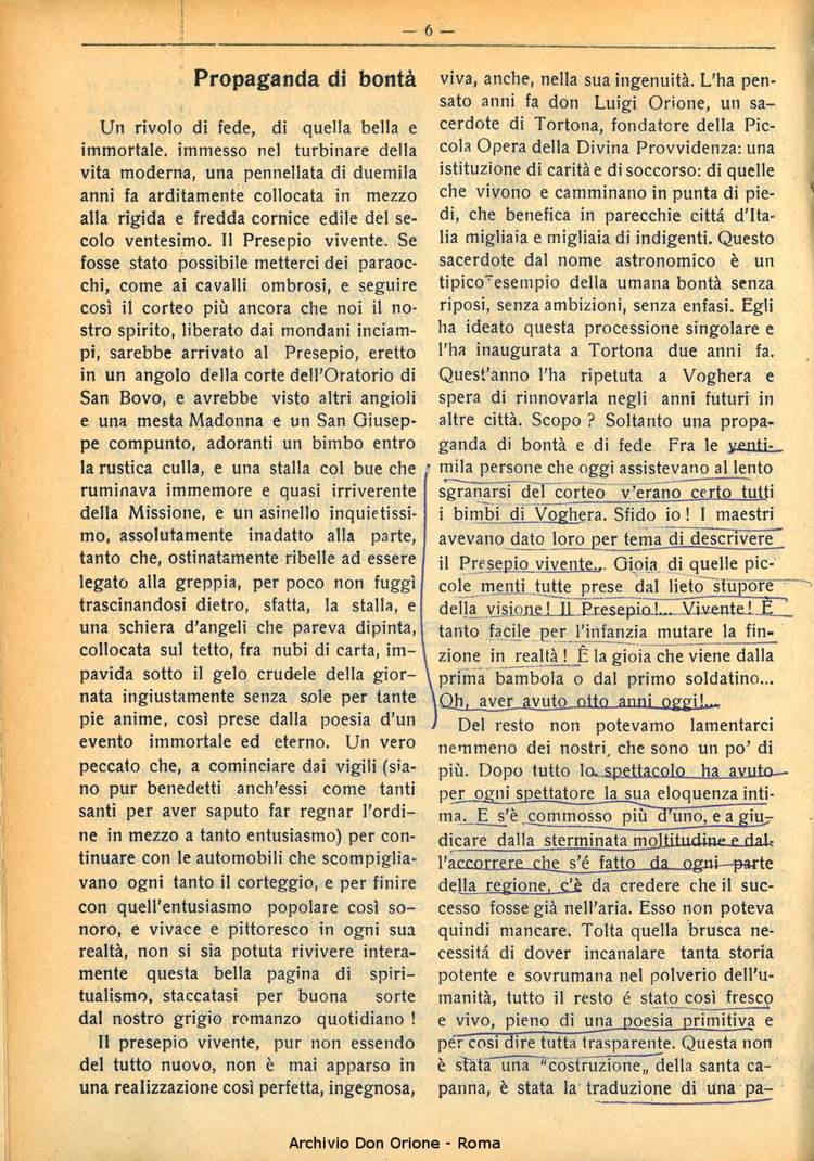 La piccola Opera della Divina Provvidenza, 28, 01, 01-01-1933, pagina 6