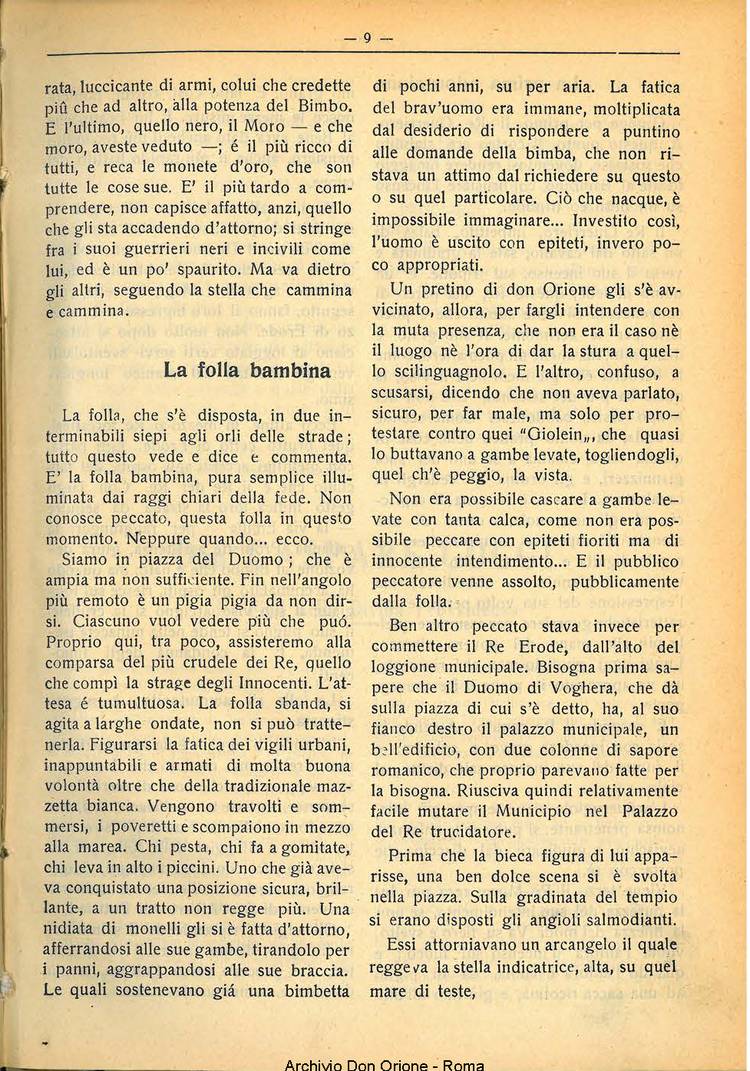 La piccola Opera della Divina Provvidenza, 28, 01, 01-01-1933, pagina 9