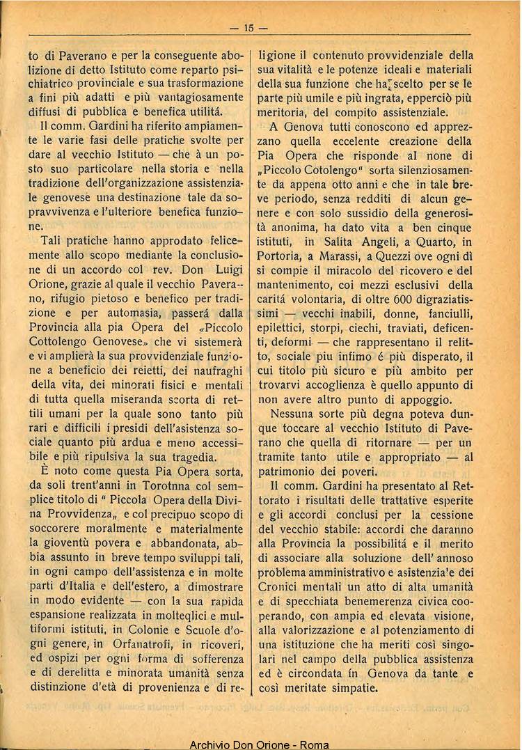 La piccola Opera della Divina Provvidenza, 28, 03, 01-03-1933, pagina 15