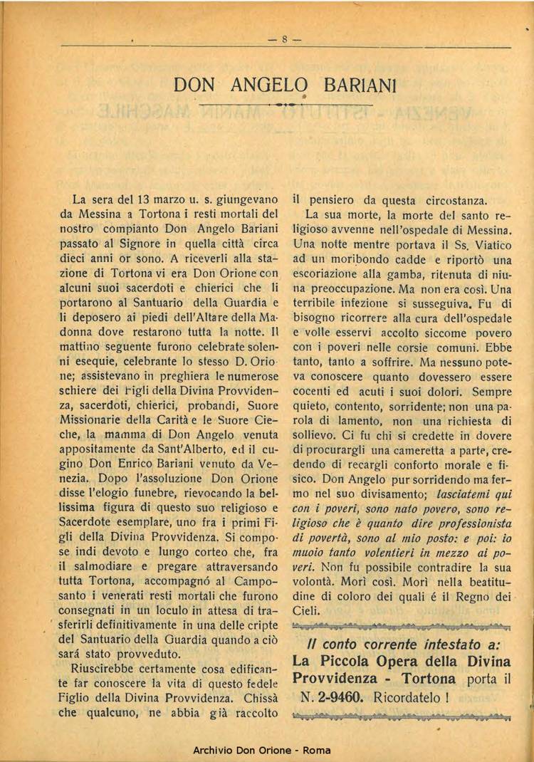 La piccola Opera della Divina Provvidenza, 28, 04, 01-04-1933, pagina 8