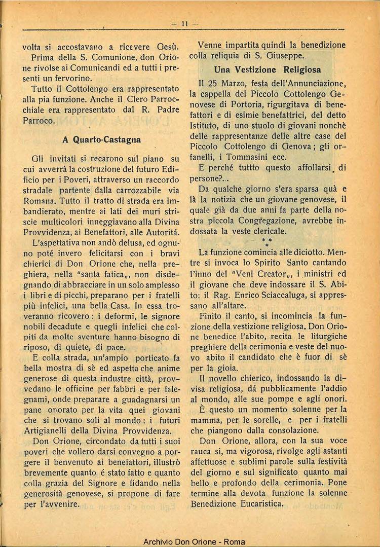La piccola Opera della Divina Provvidenza, 28, 04, 01-04-1933, pagina 11