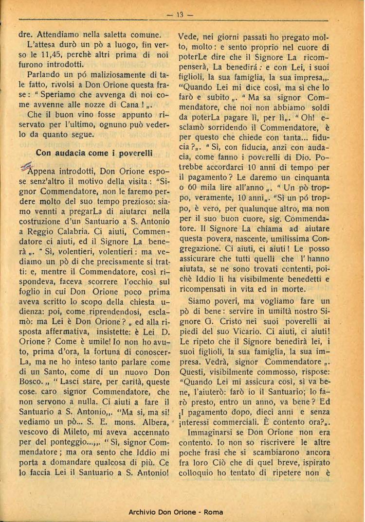 La piccola Opera della Divina Provvidenza, 28, 04, 01-04-1933, pagina 13
