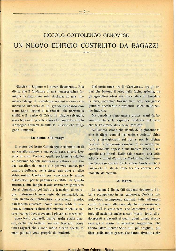 La piccola Opera della Divina Provvidenza, 28, 05, 01-05-1933, pagina 9