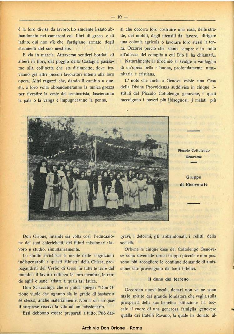 La piccola Opera della Divina Provvidenza, 28, 05, 01-05-1933, pagina 10
