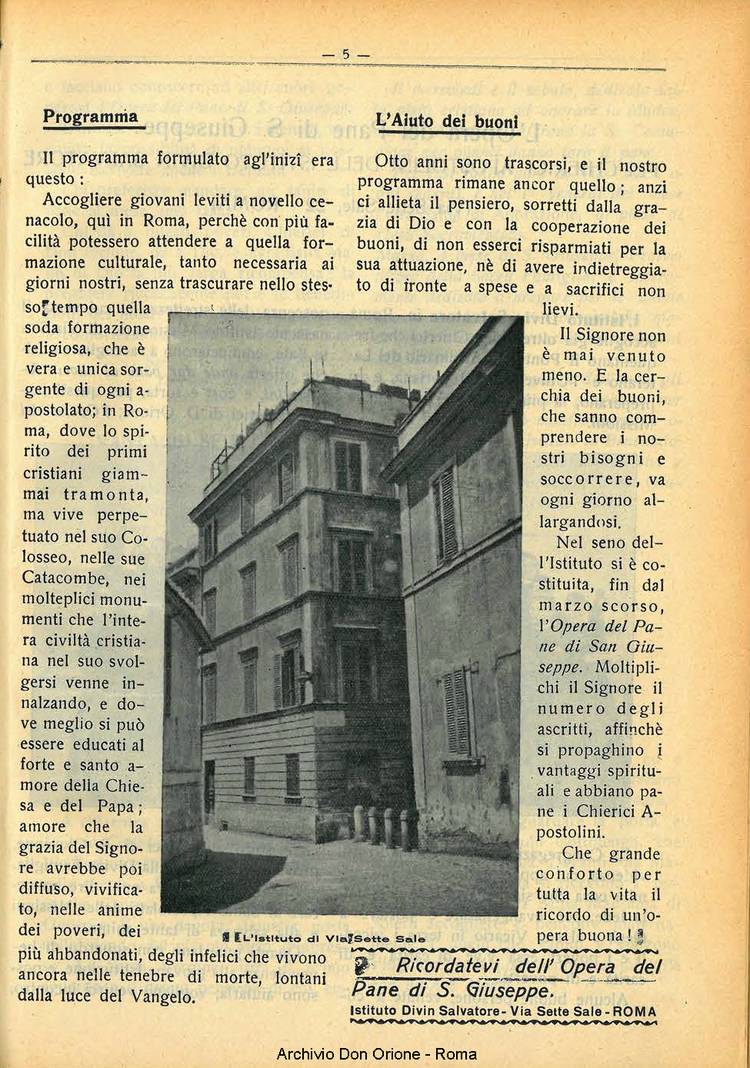 La piccola Opera della Divina Provvidenza, 28, 06, 01-06-1933, pagina 5