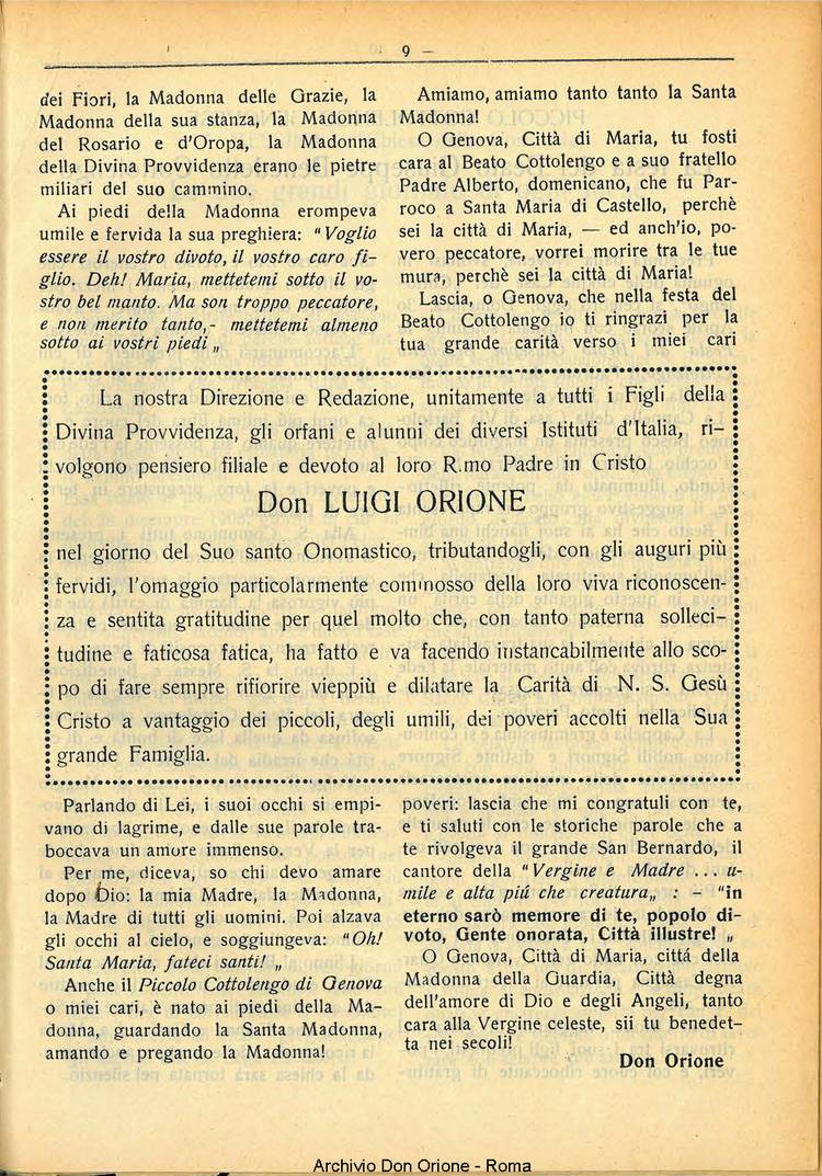 La piccola Opera della Divina Provvidenza, 28, 06, 01-06-1933, pagina 9
