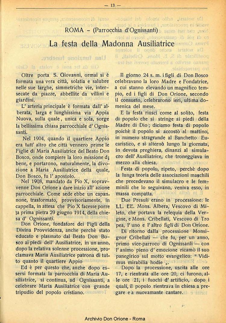 La piccola Opera della Divina Provvidenza, 28, 06, 01-06-1933, pagina 13