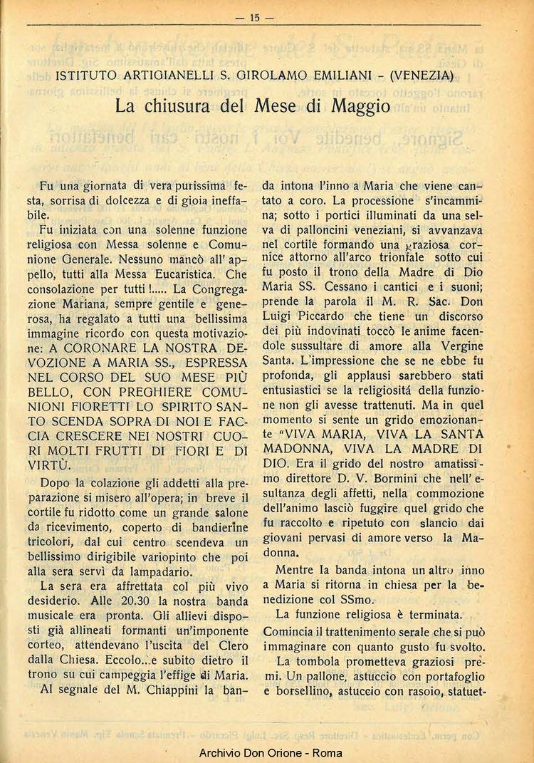 La piccola Opera della Divina Provvidenza, 28, 06, 01-06-1933, pagina 15