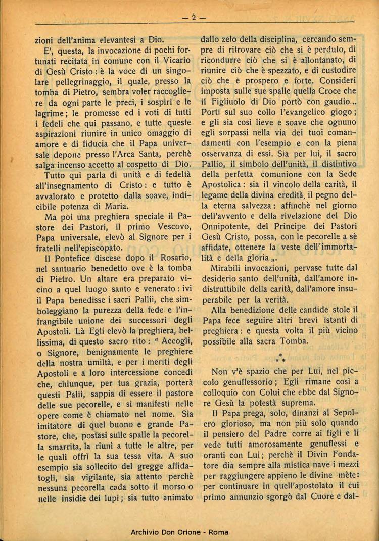 La piccola Opera della Divina Provvidenza, 28, 07, 01-07-1933, pagina 2