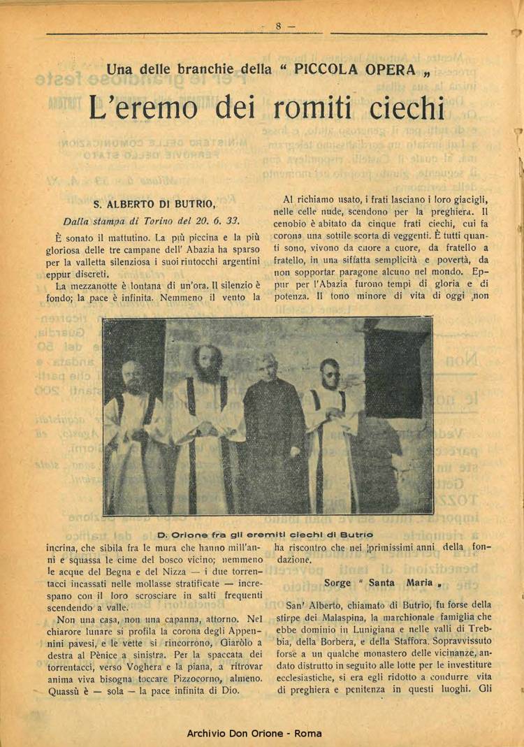 La piccola Opera della Divina Provvidenza, 28, 07, 01-07-1933, pagina 8