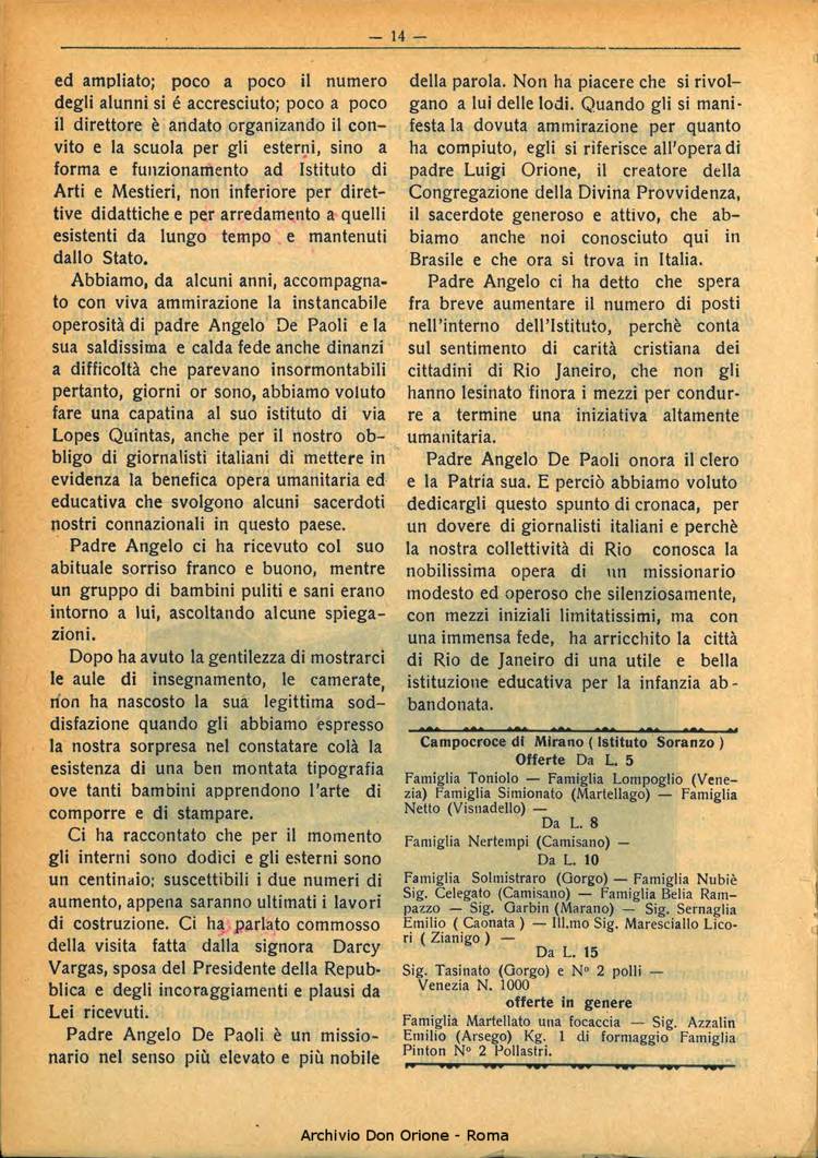 La piccola Opera della Divina Provvidenza, 28, 07, 01-07-1933, pagina 14