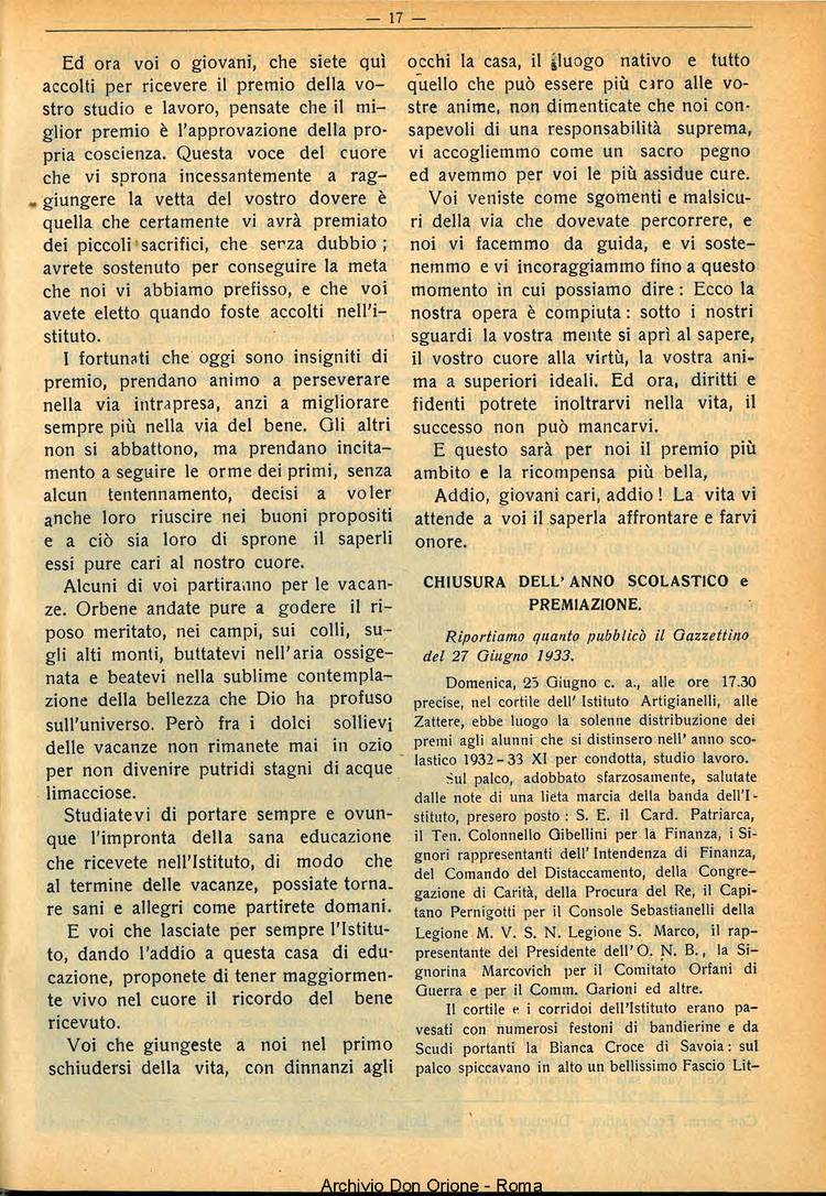 La piccola Opera della Divina Provvidenza, 28, 07, 01-07-1933, pagina 17