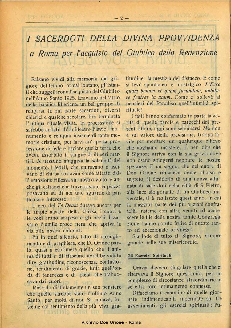 La piccola Opera della Divina Provvidenza, 28, 08, 01-08-1933, pagina 2