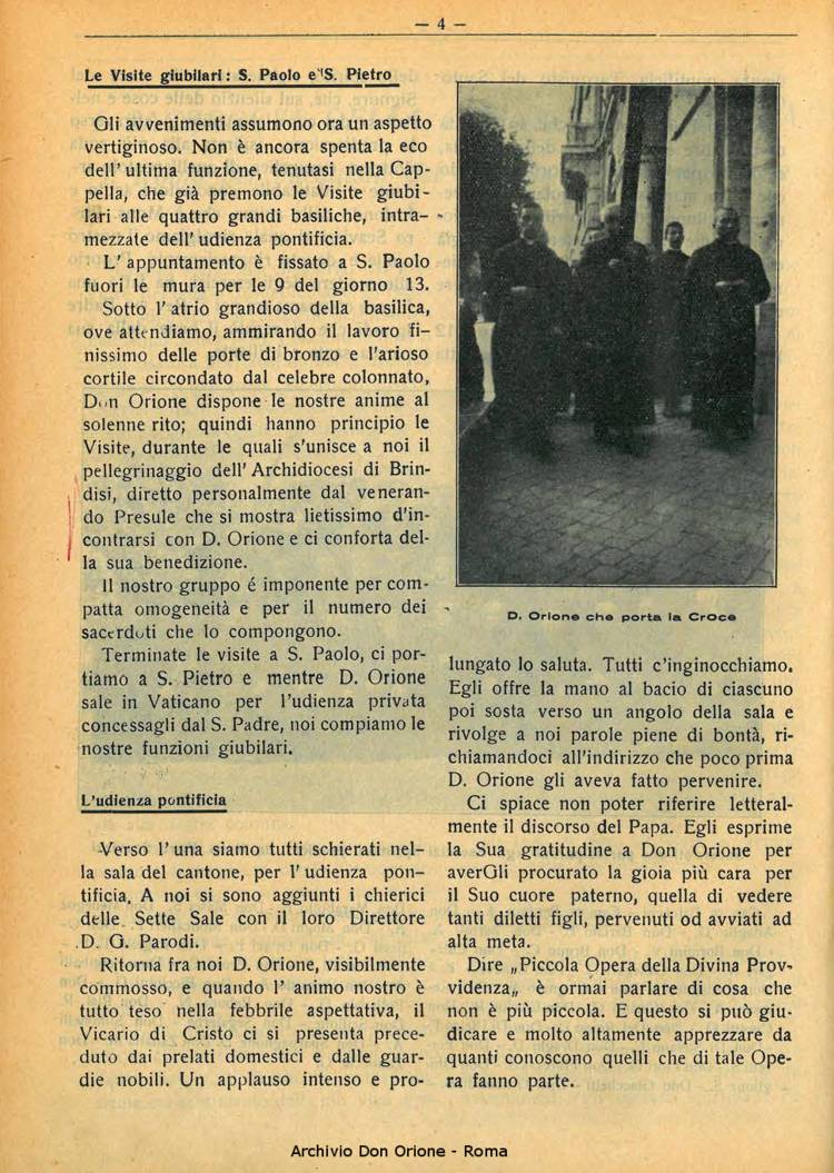 La piccola Opera della Divina Provvidenza, 28, 08, 01-08-1933, pagina 4