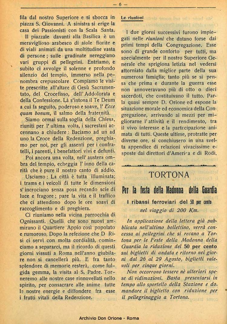 La piccola Opera della Divina Provvidenza, 28, 08, 01-08-1933, pagina 6