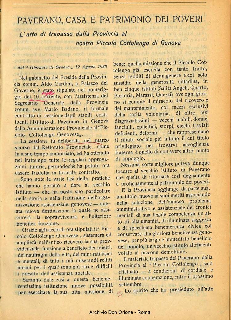 La piccola Opera della Divina Provvidenza, 28, 08, 01-08-1933, pagina 7