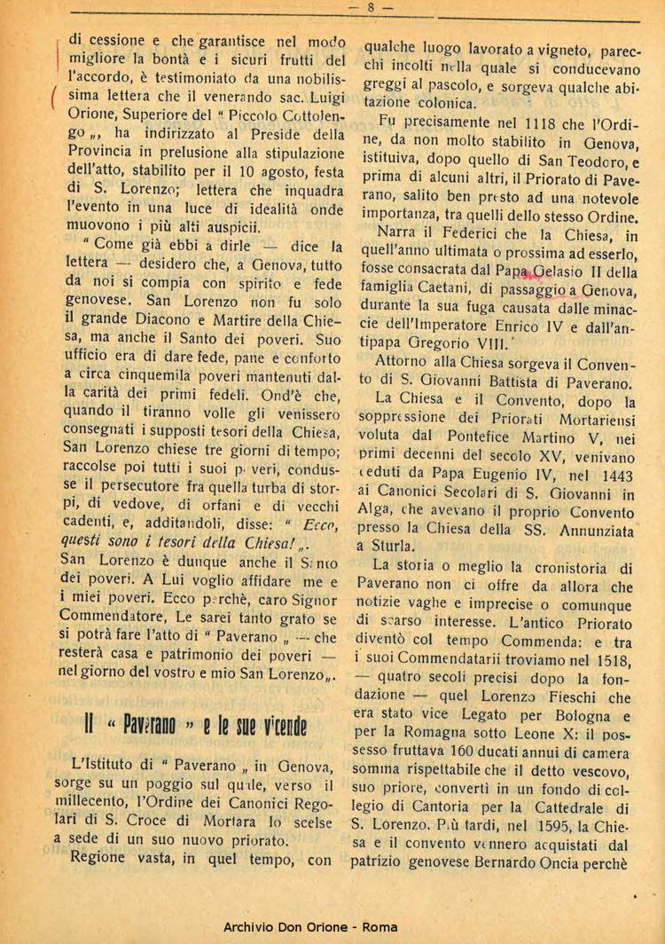 La piccola Opera della Divina Provvidenza, 28, 08, 01-08-1933, pagina 8