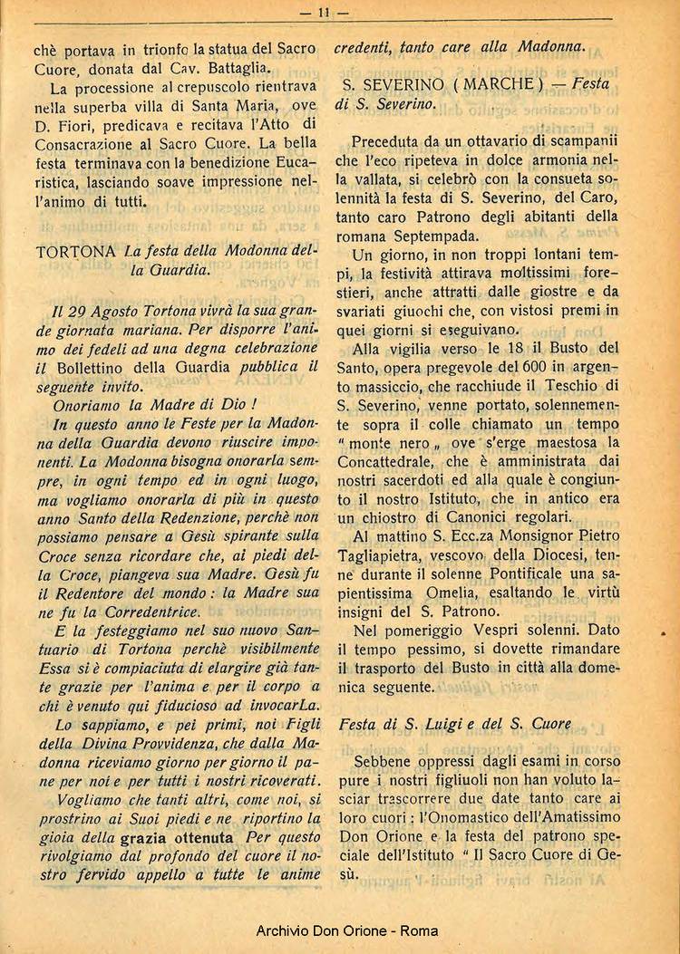 La piccola Opera della Divina Provvidenza, 28, 08, 01-08-1933, pagina 11