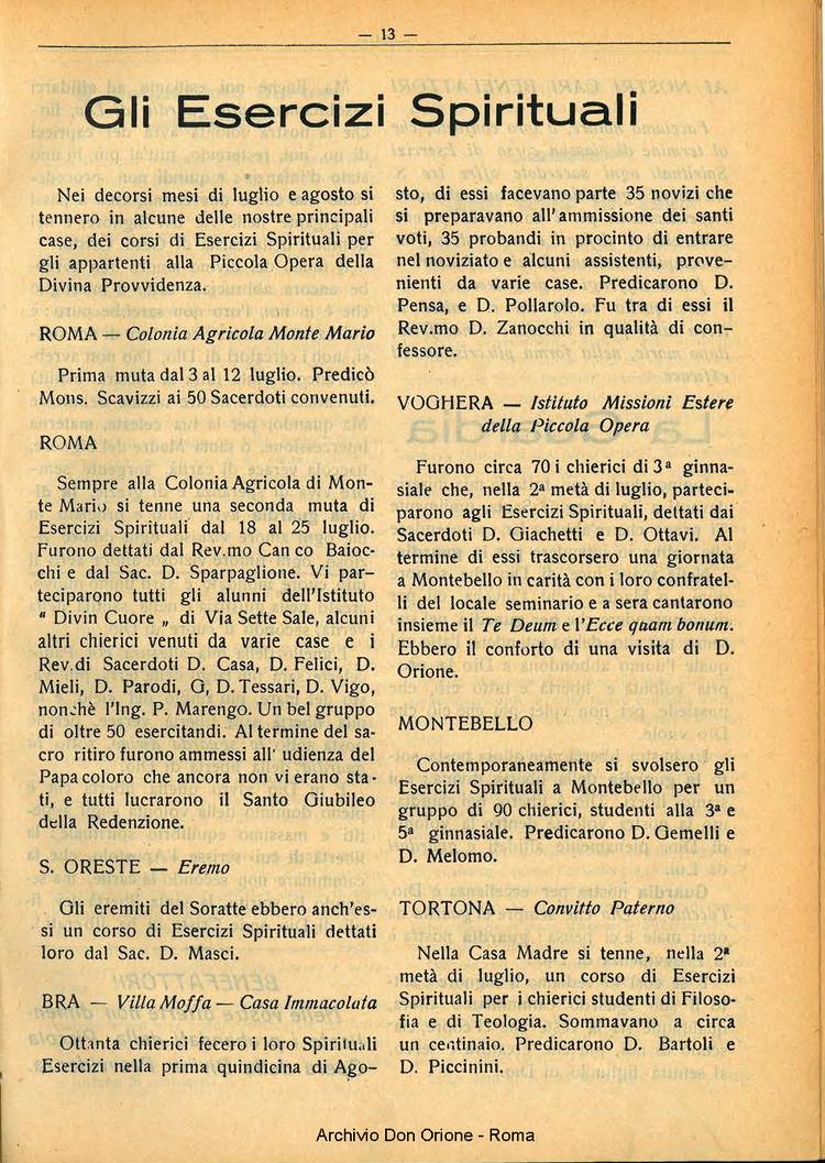 La piccola Opera della Divina Provvidenza, 28, 08, 01-08-1933, pagina 13