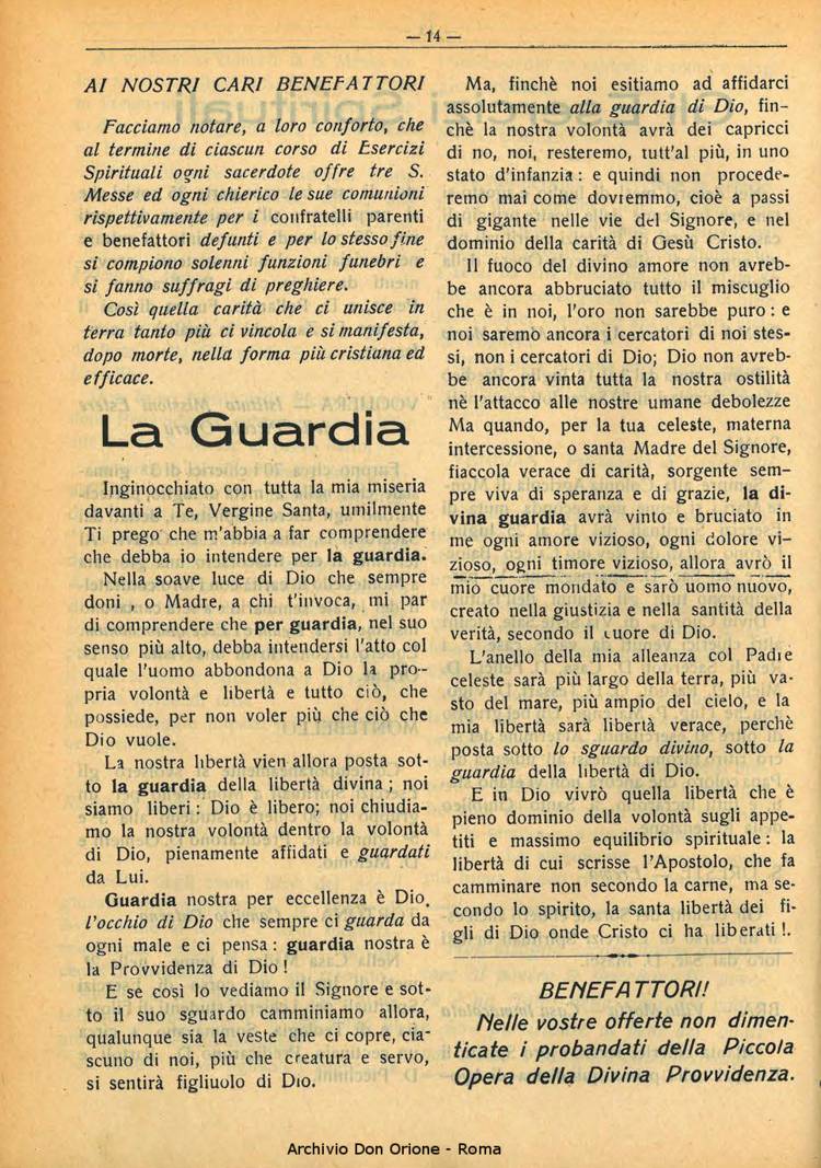 La piccola Opera della Divina Provvidenza, 28, 08, 01-08-1933, pagina 14