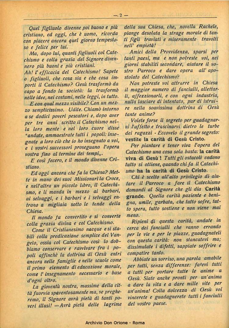 La piccola Opera della Divina Provvidenza, 28, 09, 01-09-1933, pagina 2
