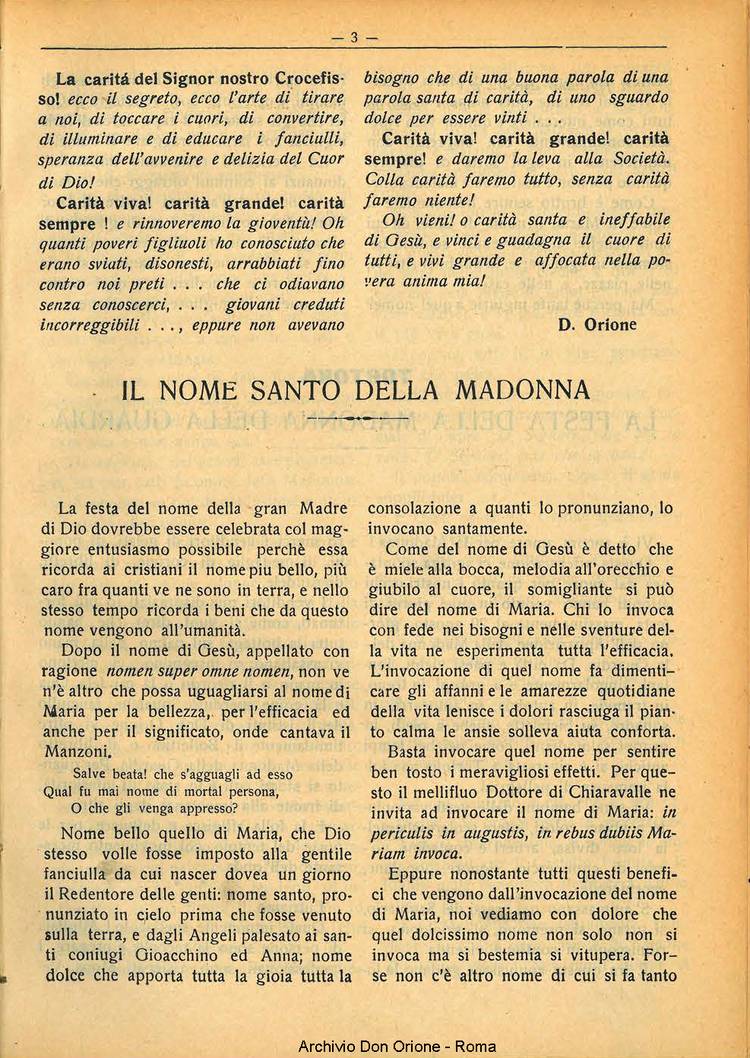 La piccola Opera della Divina Provvidenza, 28, 09, 01-09-1933, pagina 3