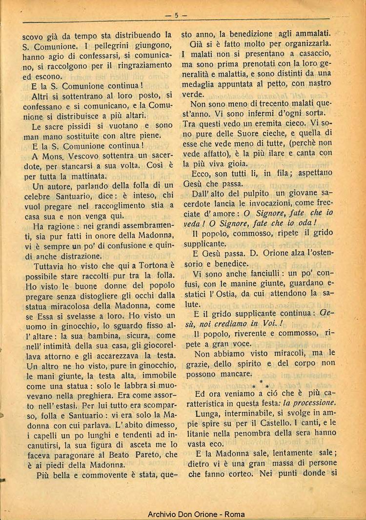La piccola Opera della Divina Provvidenza, 28, 09, 01-09-1933, pagina 5