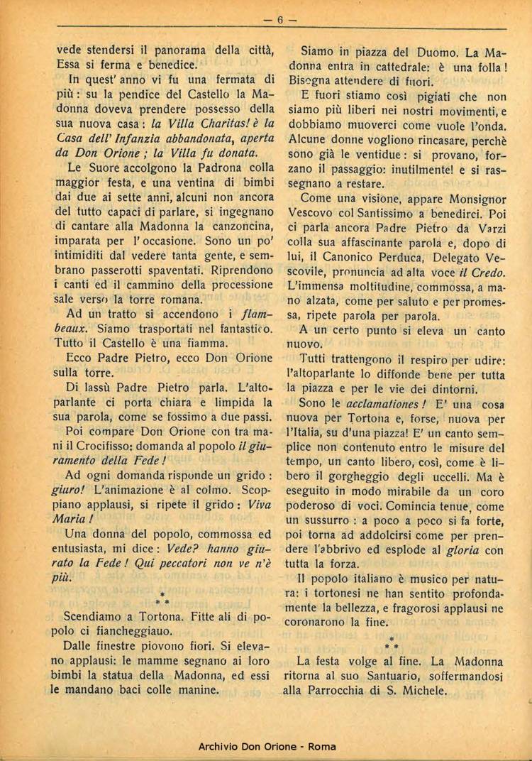 La piccola Opera della Divina Provvidenza, 28, 09, 01-09-1933, pagina 6