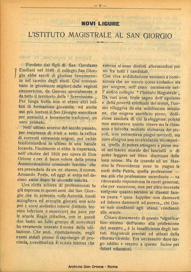 La piccola Opera della Divina Provvidenza, 28, 09, 01-09-1933, pagina 8