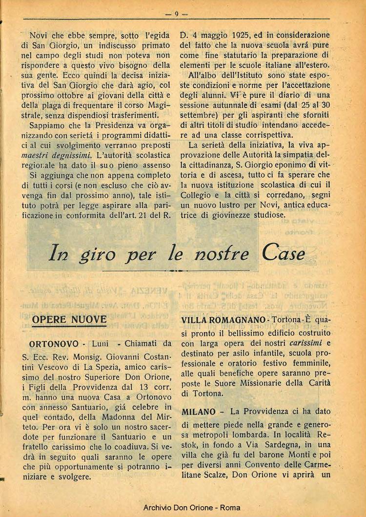La piccola Opera della Divina Provvidenza, 28, 09, 01-09-1933, pagina 9