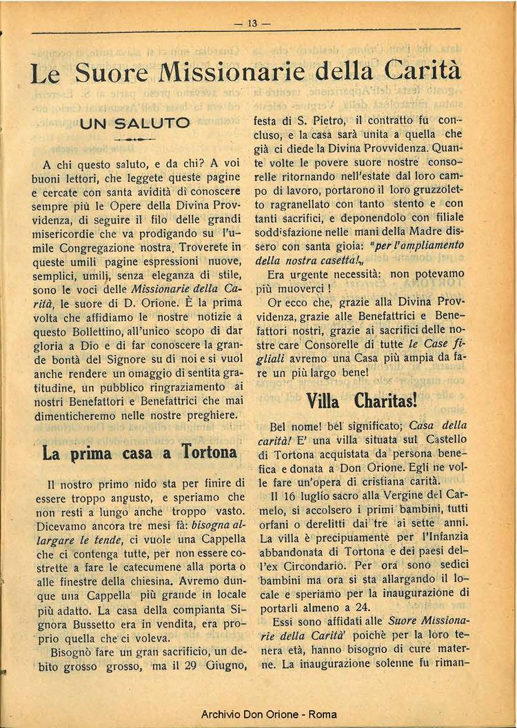 La piccola Opera della Divina Provvidenza, 28, 09, 01-09-1933, pagina 13