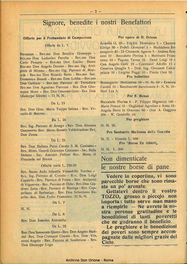 La piccola Opera della Divina Provvidenza, 28, 10, 01-10-1933, pagina 2
