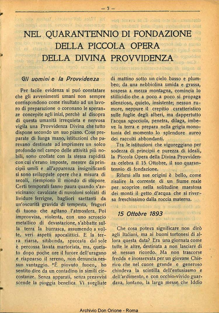 La piccola Opera della Divina Provvidenza, 28, 10, 01-10-1933, pagina 3