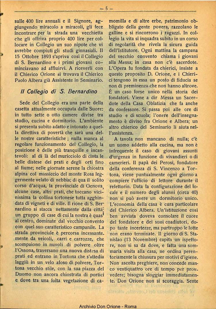 La piccola Opera della Divina Provvidenza, 28, 10, 01-10-1933, pagina 5