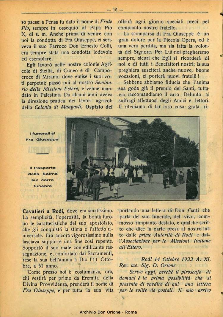 La piccola Opera della Divina Provvidenza, 28, 10, 01-10-1933, pagina 18