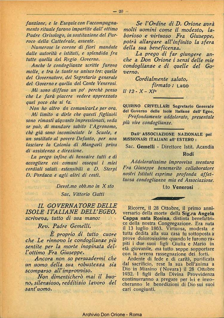La piccola Opera della Divina Provvidenza, 28, 10, 01-10-1933, pagina 20