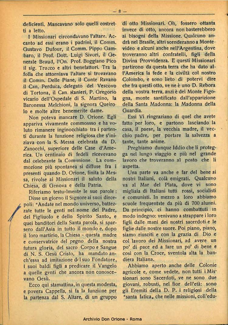 La piccola Opera della Divina Provvidenza, 28, 11, 01-11-1933, pagina 8
