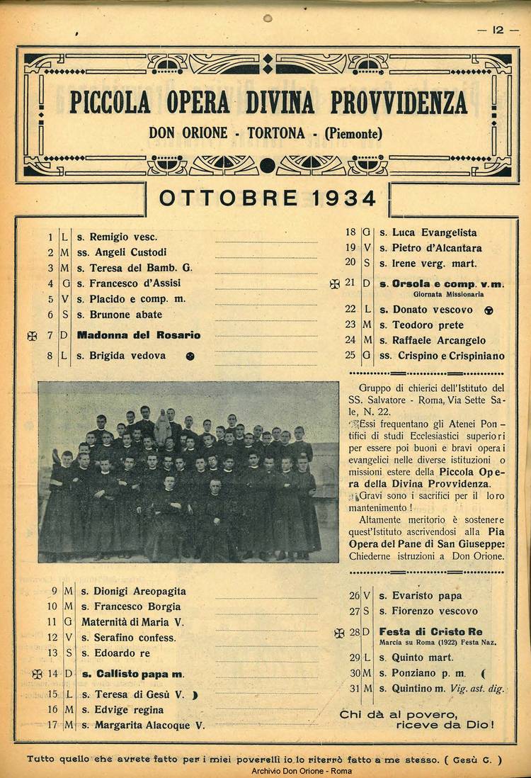 La piccola Opera della Divina Provvidenza, 28, 12, 01-12-1933, pagina 13