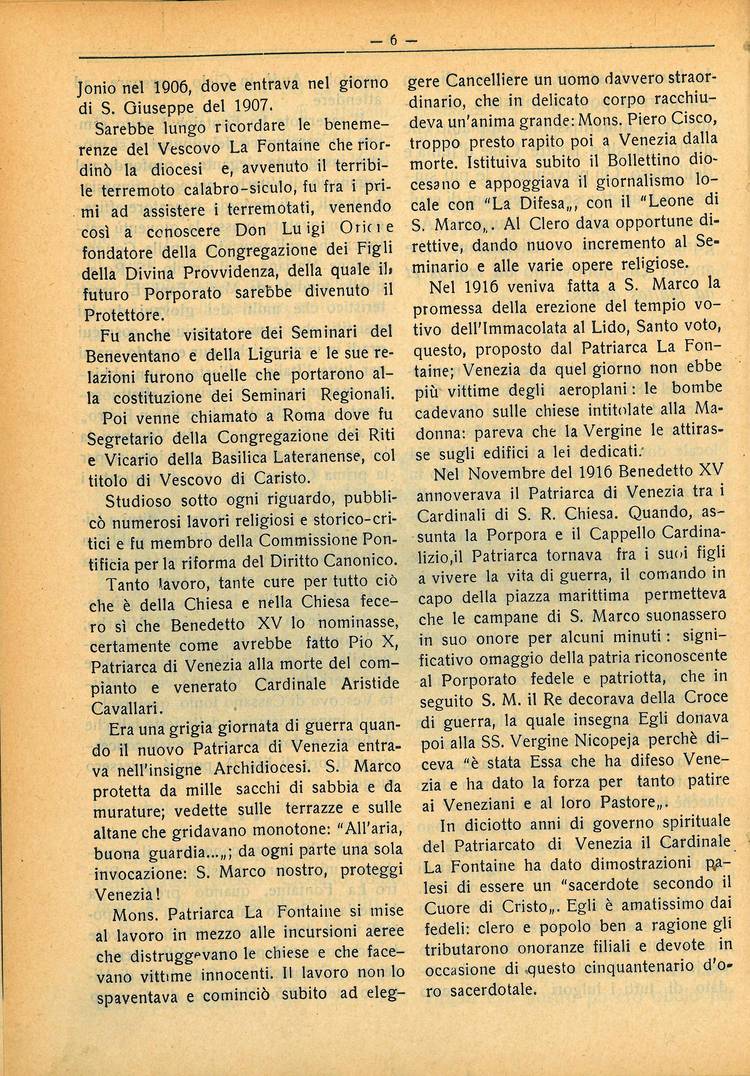 La piccola Opera della Divina Provvidenza, 29, 01, 01-01-1934, pagina 6