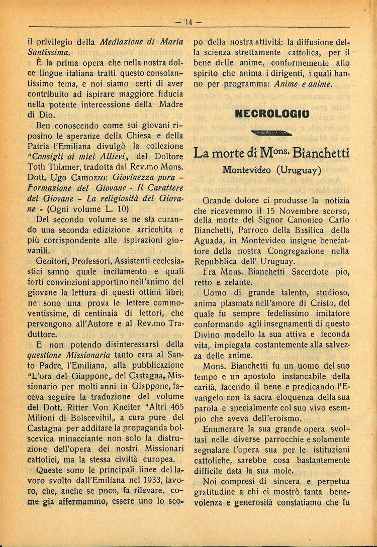 La piccola Opera della Divina Provvidenza, 29, 01, 01-01-1934, pagina 14