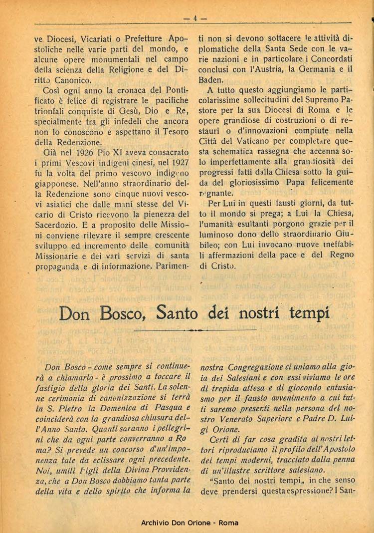 La piccola Opera della Divina Provvidenza, 29, 02, 01-02-1934, pagina 4