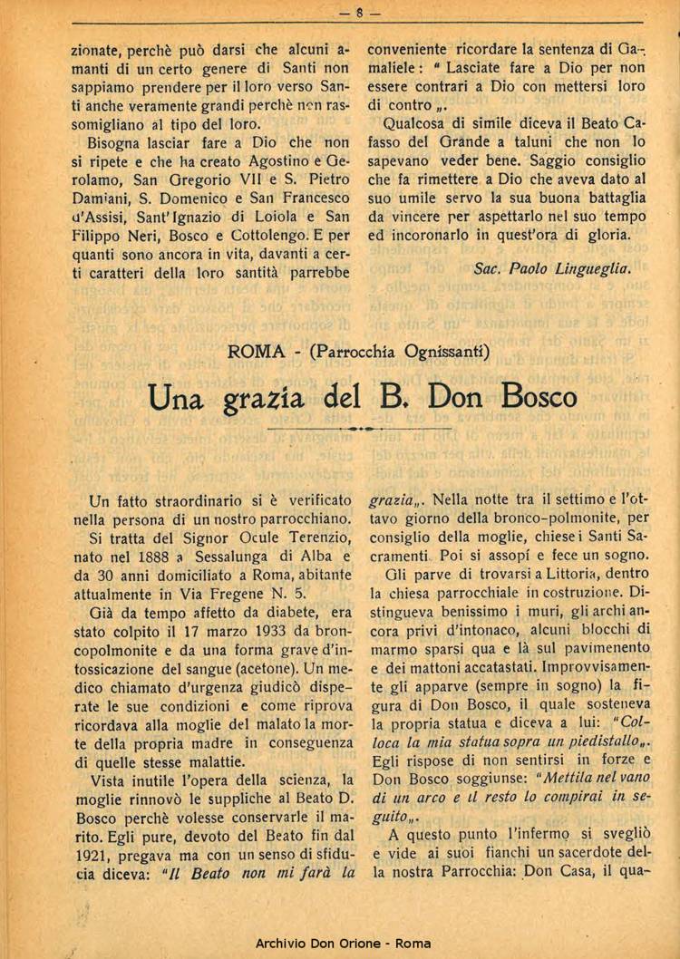 La piccola Opera della Divina Provvidenza, 29, 02, 01-02-1934, pagina 8
