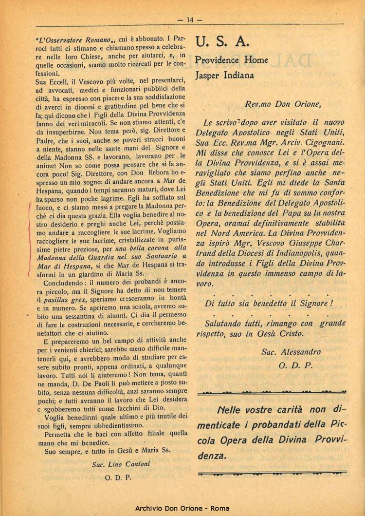 La piccola Opera della Divina Provvidenza, 29, 02, 01-02-1934, pagina 14