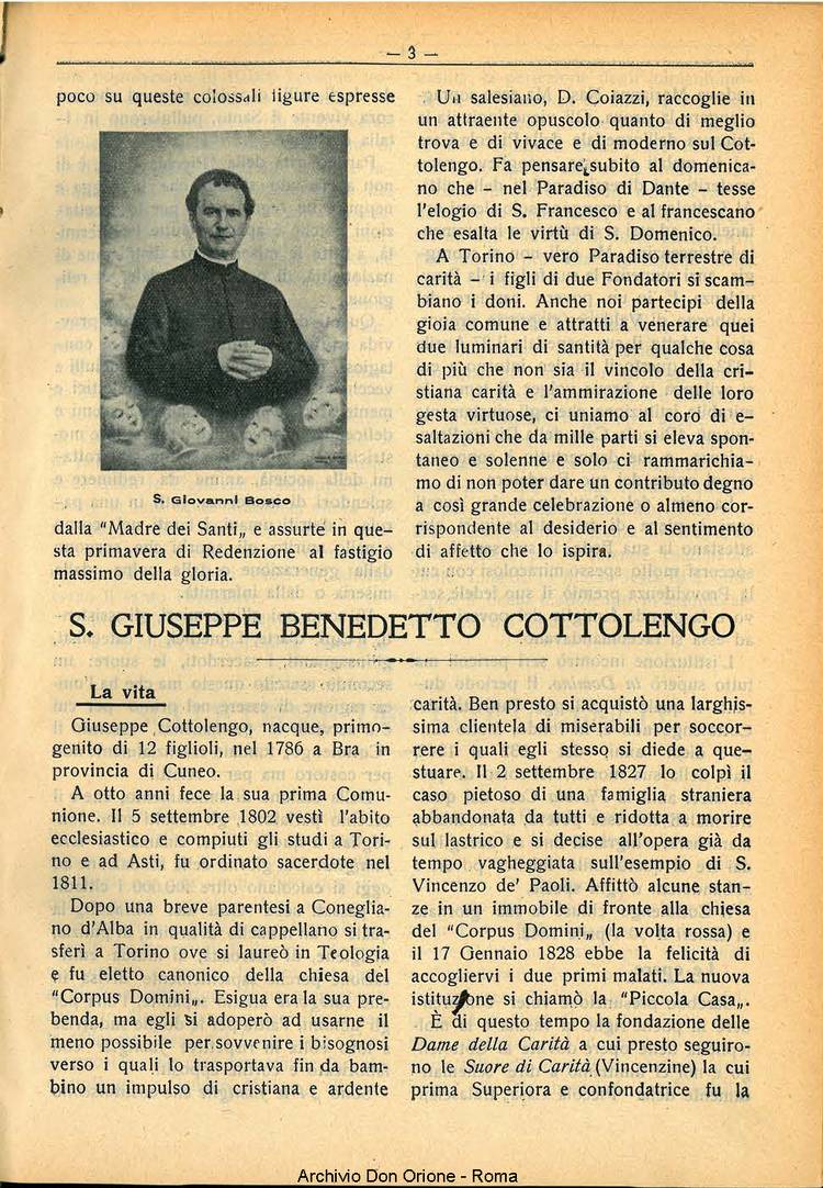 La piccola Opera della Divina Provvidenza, 29, 03, 01-03-1934, pagina 3