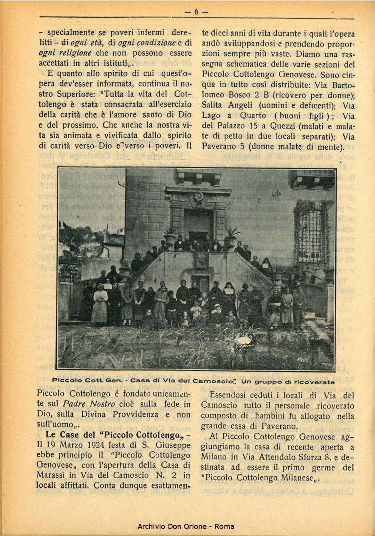 La piccola Opera della Divina Provvidenza, 29, 03, 01-03-1934, pagina 6
