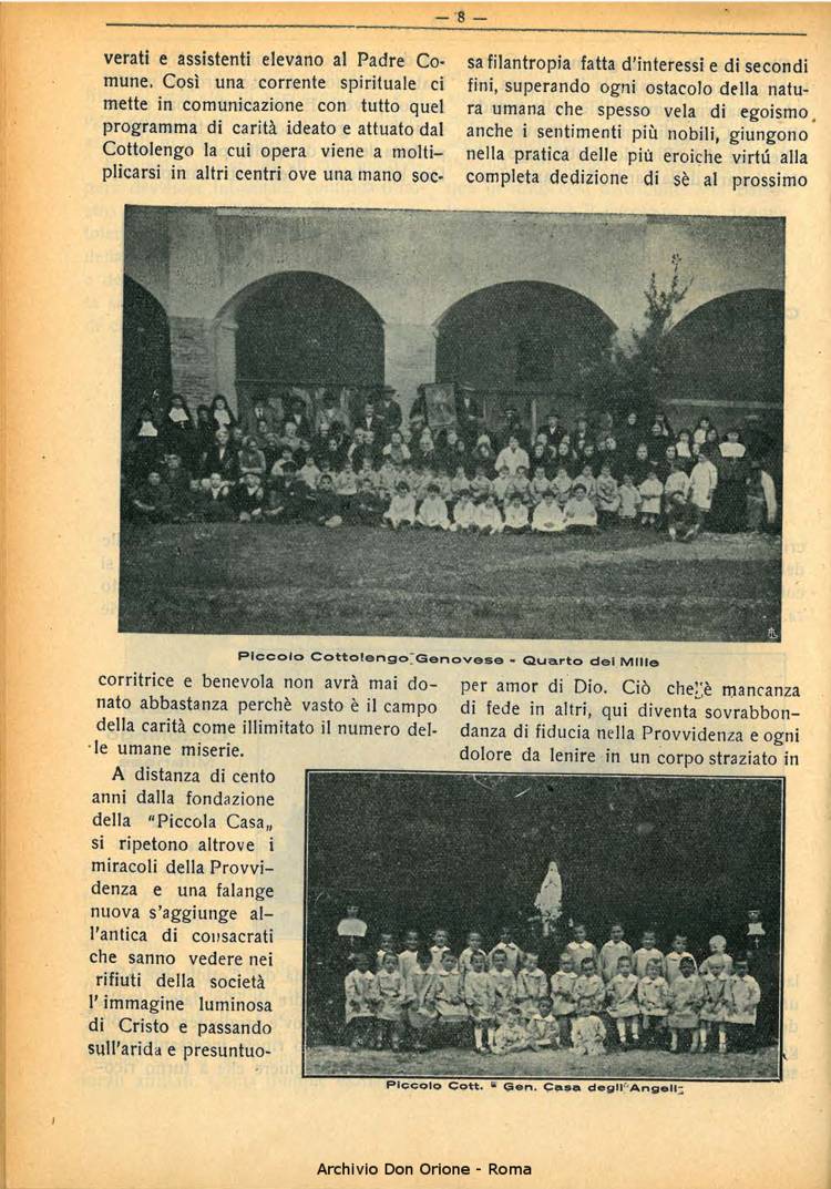 La piccola Opera della Divina Provvidenza, 29, 03, 01-03-1934, pagina 8