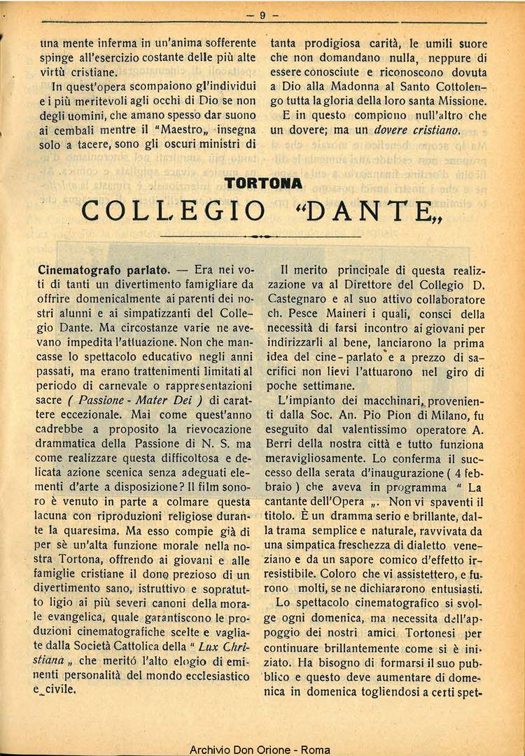 La piccola Opera della Divina Provvidenza, 29, 03, 01-03-1934, pagina 9