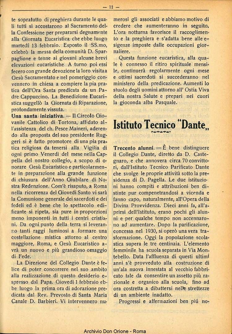 La piccola Opera della Divina Provvidenza, 29, 03, 01-03-1934, pagina 11