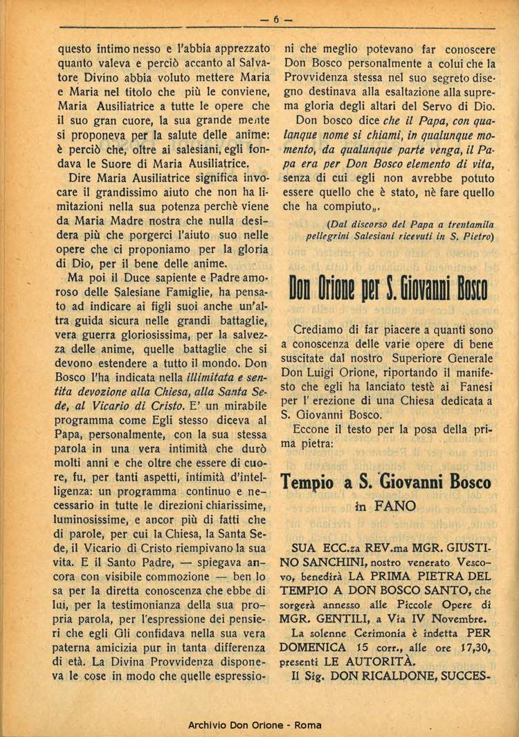 La piccola Opera della Divina Provvidenza, 29, 04, 01-04-1934, pagina 6