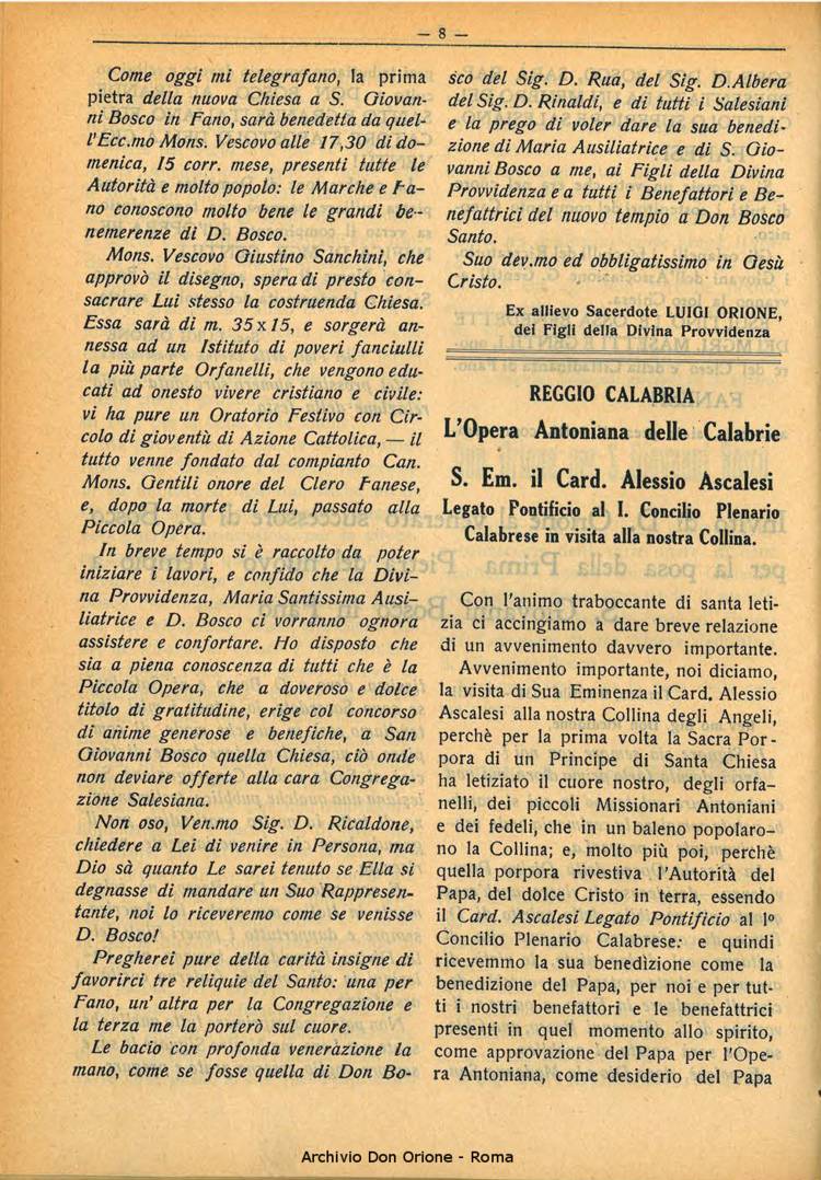 La piccola Opera della Divina Provvidenza, 29, 04, 01-04-1934, pagina 8